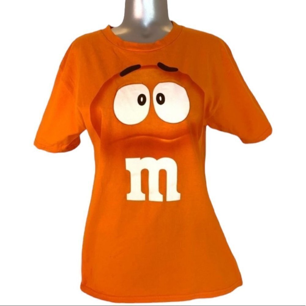 M & M orange Tee short sleeve top women size small